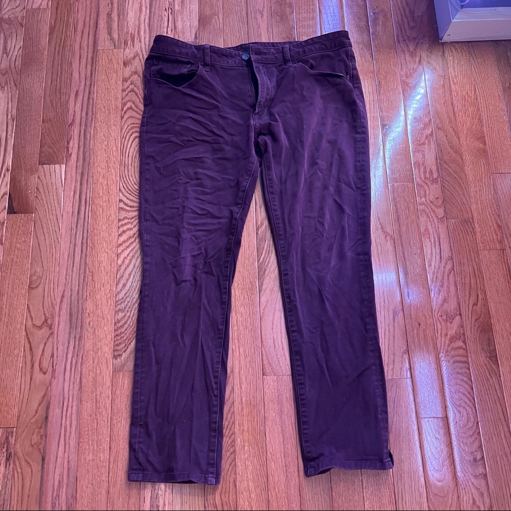 Burgundy Uniqlo Jeans
